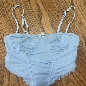 Rock N Rags Blue Corset Top